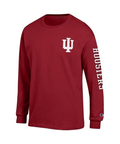 Men's Crimson Indiana Hoosiers Team Stack Long Sleeve T-shirt $26.99 T-Shirts