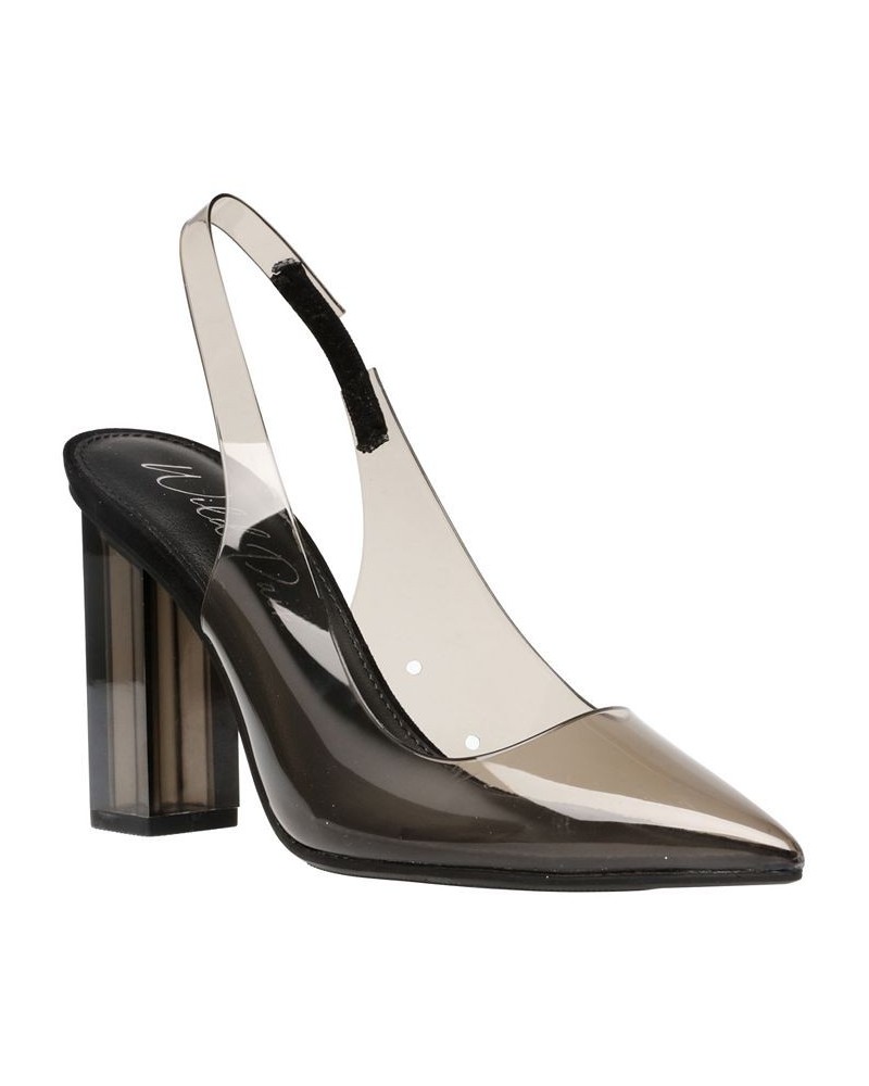 Dharma Slingback Clear Vinyl Pumps Black $28.95 Shoes