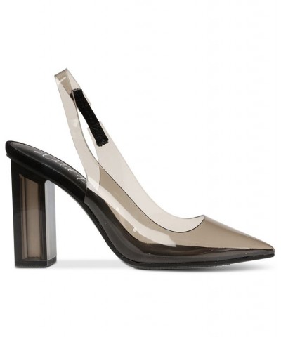 Dharma Slingback Clear Vinyl Pumps Black $28.95 Shoes