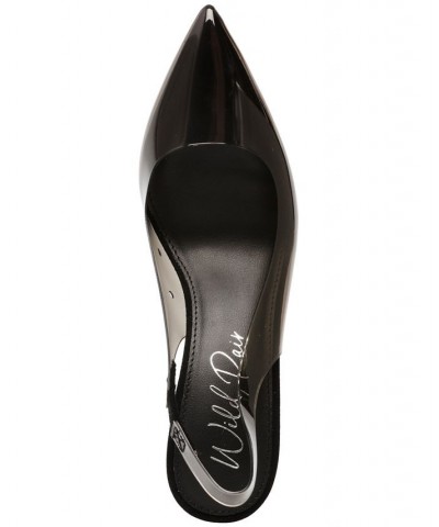 Dharma Slingback Clear Vinyl Pumps Black $28.95 Shoes