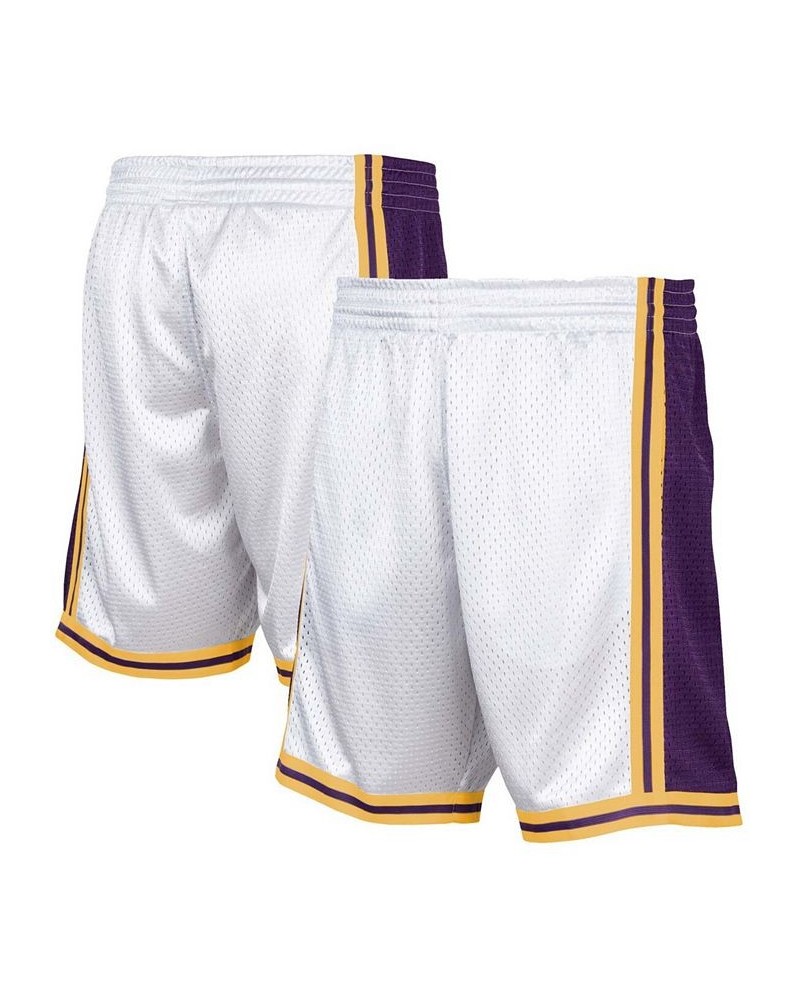 Men's White Los Angeles Lakers Hardwood Classic Reload Swingman Shorts $31.50 Shorts