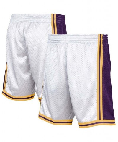 Men's White Los Angeles Lakers Hardwood Classic Reload Swingman Shorts $31.50 Shorts