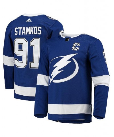 Men's Steven Stamkos Blue Tampa Bay Lightning Home Captain Patch Primegreen Authentic Pro Player Jersey $60.06 Jersey