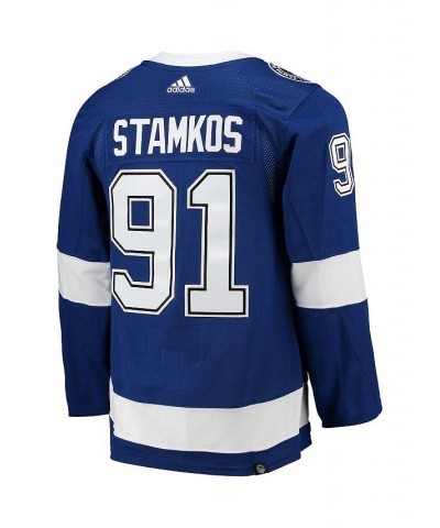 Men's Steven Stamkos Blue Tampa Bay Lightning Home Captain Patch Primegreen Authentic Pro Player Jersey $60.06 Jersey