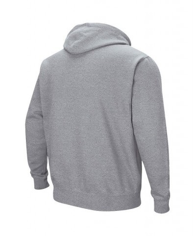 Men's Heathered Gray George Mason Patriots Arch & Logo 3.0 Pullover Hoodie $23.65 Sweatshirt