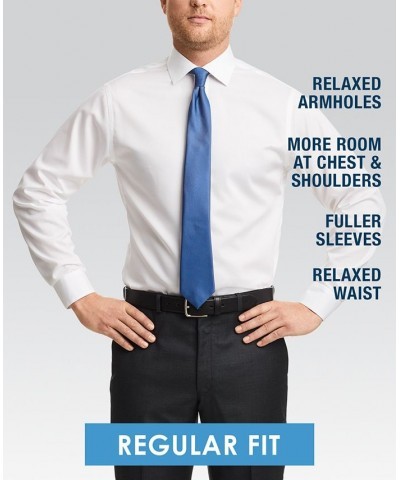 Men's Classic-Fit Point Collar Poplin Dress Shirt Cameo Blue $14.51 Dress Shirts