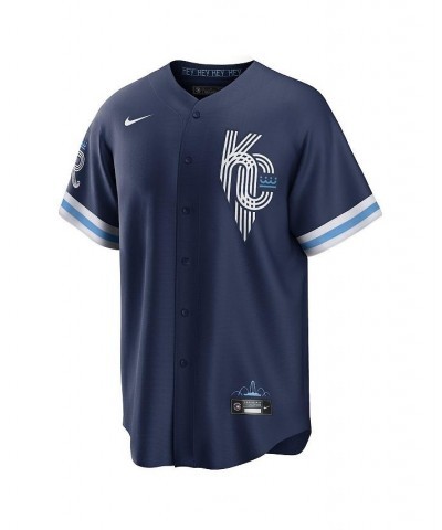 Men's Bobby Witt Jr. Navy Kansas City Royals 2022 City Connect Replica Player Jersey $70.70 Jersey