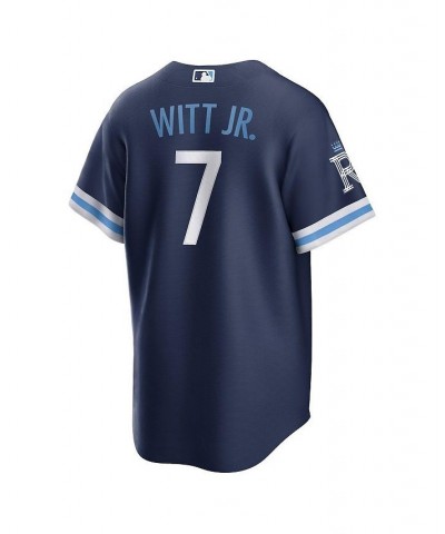 Men's Bobby Witt Jr. Navy Kansas City Royals 2022 City Connect Replica Player Jersey $70.70 Jersey