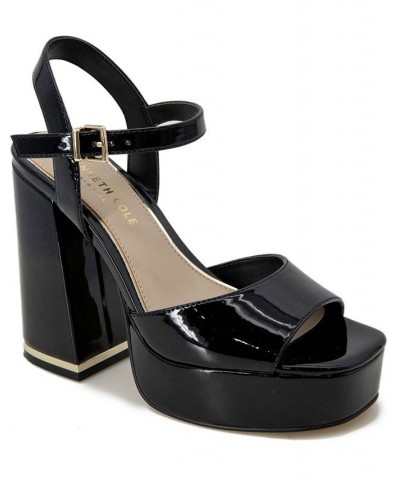 Women's Dolly Platform Sandals Black $64.07 Shoes