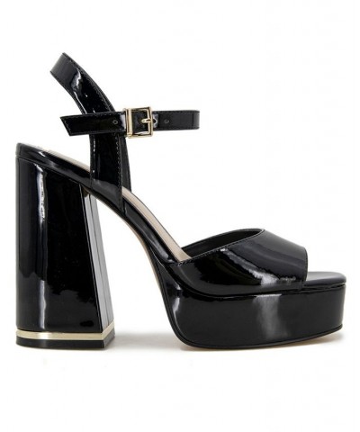 Women's Dolly Platform Sandals Black $64.07 Shoes