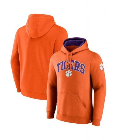 Men's Branded Orange Clemson Tigers Arch & Logo Tackle Twill Pullover Hoodie $25.20 Sweatshirt