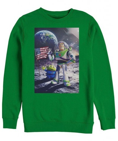 Disney Men's Toy Story Buzz Moon Landing, Crewneck Fleece Green $28.04 Sweatshirt