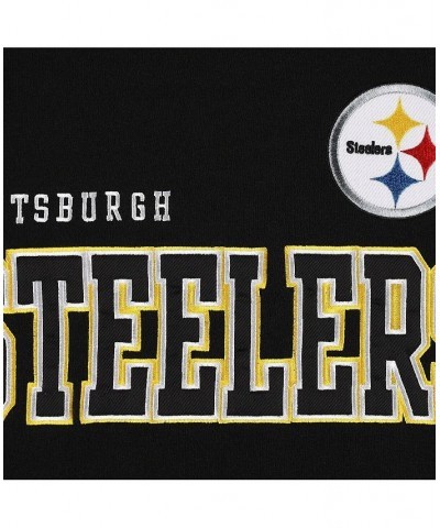 Men's Black Pittsburgh Steelers Draft Fleece Raglan Pullover Hoodie $45.00 Sweatshirt