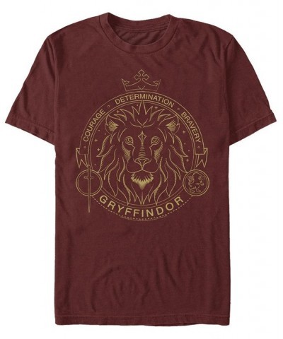 Men's Gryffindor Symbol Short Sleeve Crew T-shirt Cardinal $19.94 T-Shirts