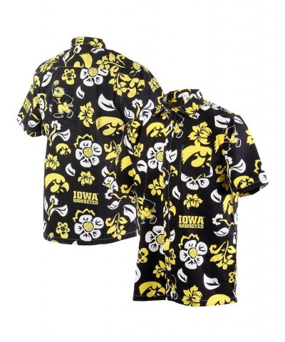 Men's Black Iowa Hawkeyes Floral Button-Up Shirt $30.80 Shirts