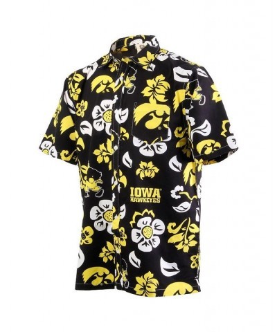 Men's Black Iowa Hawkeyes Floral Button-Up Shirt $30.80 Shirts