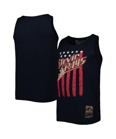 Men's Navy Tampa Bay Rays Cooperstown Collection Stars and Stripes Tank Top $18.01 T-Shirts