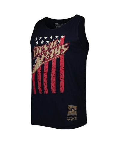 Men's Navy Tampa Bay Rays Cooperstown Collection Stars and Stripes Tank Top $18.01 T-Shirts