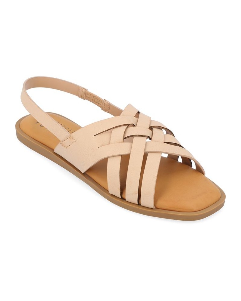 Women's Merrin Woven Sandals Tan/Beige $33.00 Shoes