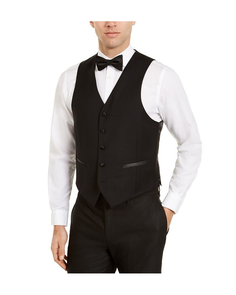 Men's Classic-Fit Black Tuxedo Vest Black $32.46 Suits