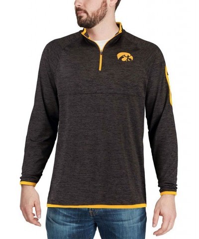 Men's Black Iowa Hawkeyes Amnesia Quarter-Zip Pullover Jacket $25.30 Sweatshirt