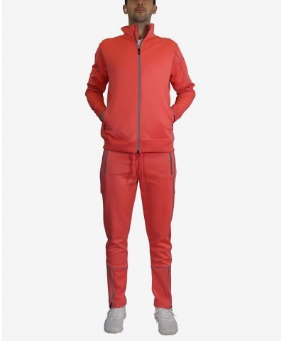 Men's Slim Fit Moisture Wicking Quick Dry Performance Reflective Track Jacket and Jogger Pants, 2 Piece Set PD07 $37.44 Pants