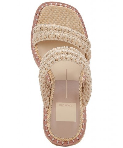 Women's Abigal Woven Espadrille Wedge Sandals Tan/Beige $74.80 Shoes