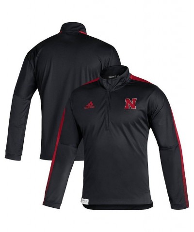 Men's Black Nebraska Huskers 2021 Sideline Quarter-Zip Jacket $36.29 Jackets