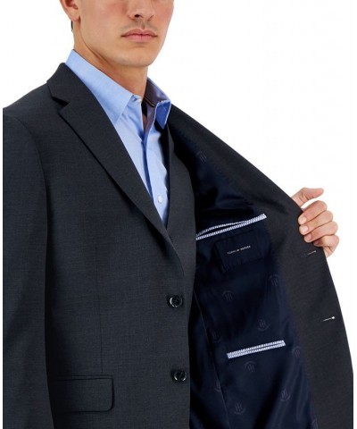 Men's Modern-Fit TH Flex Stretch Solid Suit Jacket Charcoal $66.00 Suits