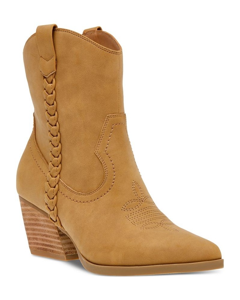 Women's Karyn Western Booties Tan/Beige $53.46 Shoes