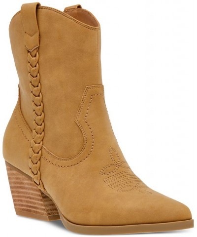 Women's Karyn Western Booties Tan/Beige $53.46 Shoes