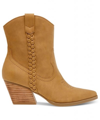 Women's Karyn Western Booties Tan/Beige $53.46 Shoes