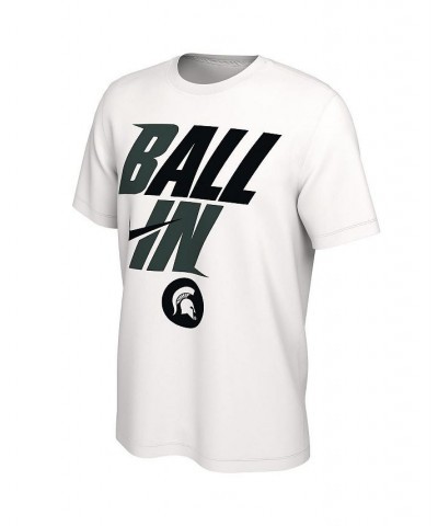 Men's White Michigan State Spartans Ball In Bench T-shirt $22.79 T-Shirts