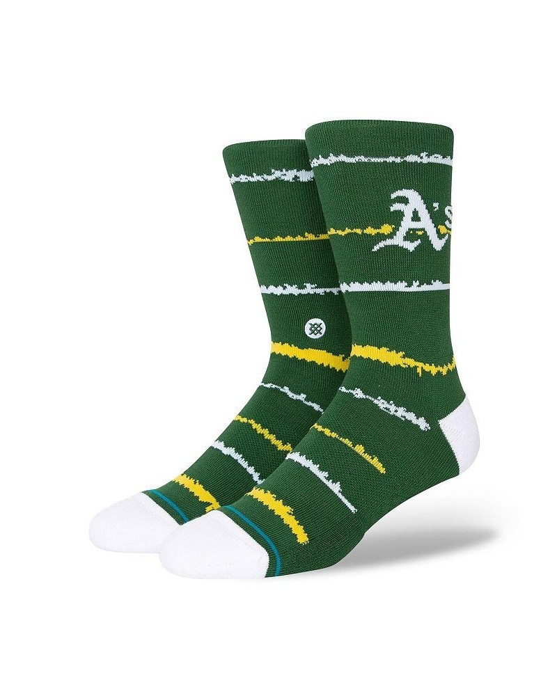 Men's Oakland Athletics Chalk Crew Socks $15.65 Socks