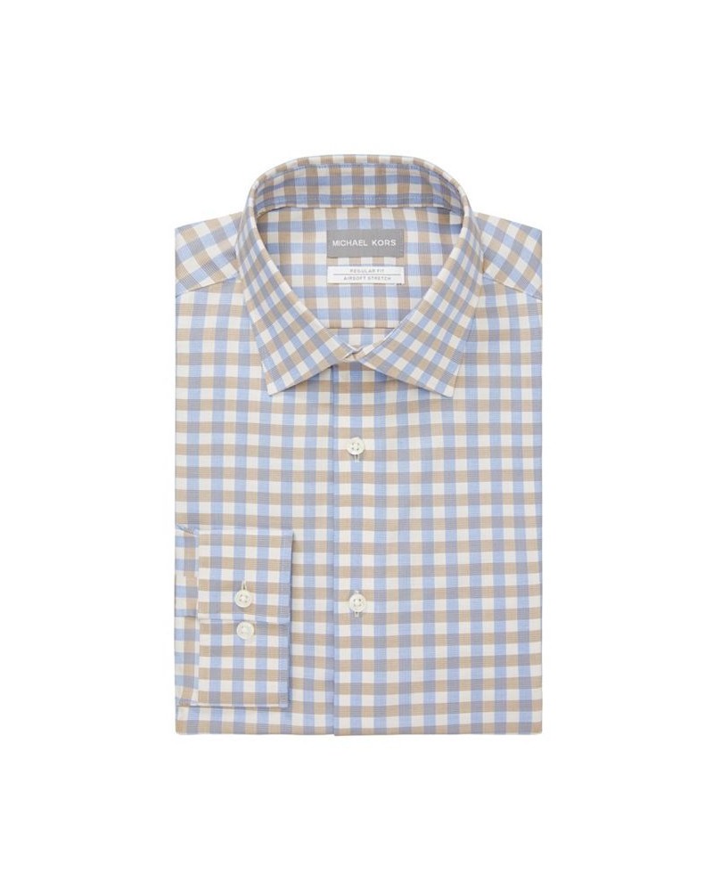 Men's Regular-Fit Performance Stretch Check Dress Shirt Multi $25.19 Dress Shirts