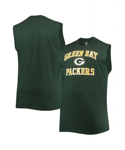 Men's Green Green Bay Packers Big and Tall Muscle Tank Top $17.64 T-Shirts