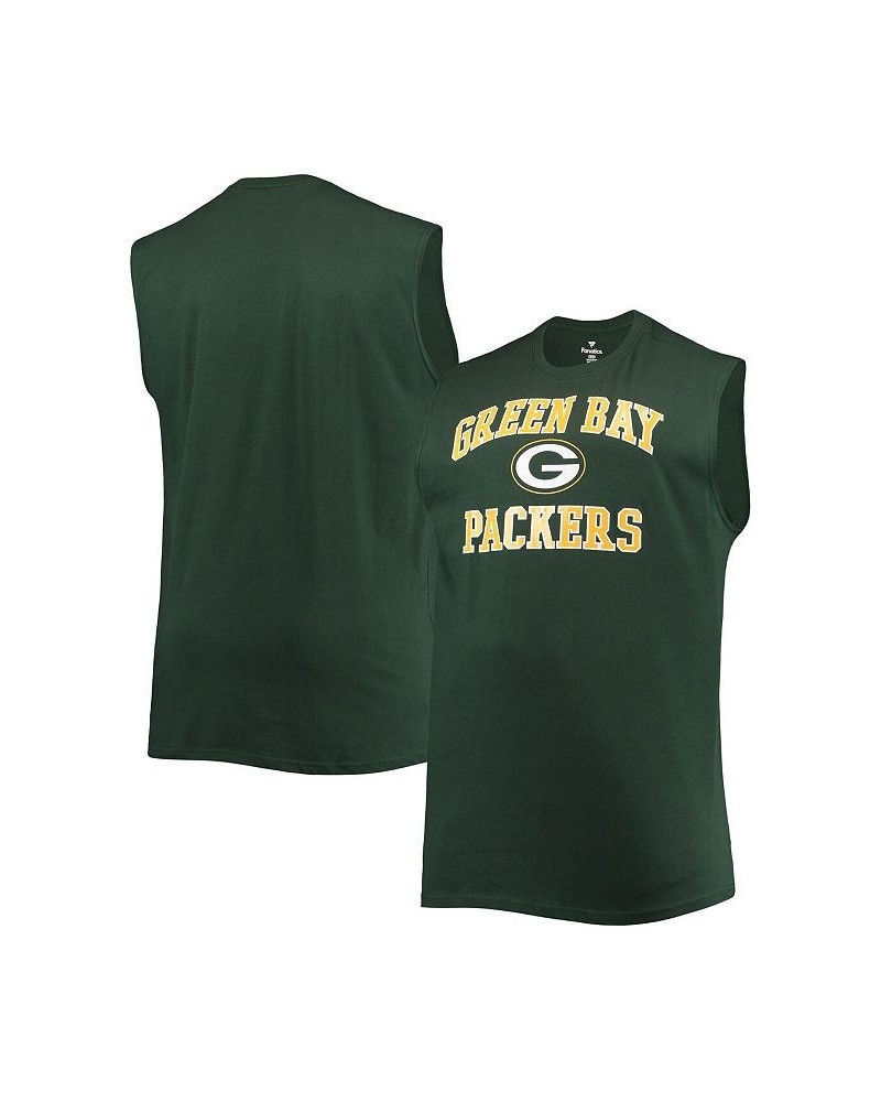 Men's Green Green Bay Packers Big and Tall Muscle Tank Top $17.64 T-Shirts