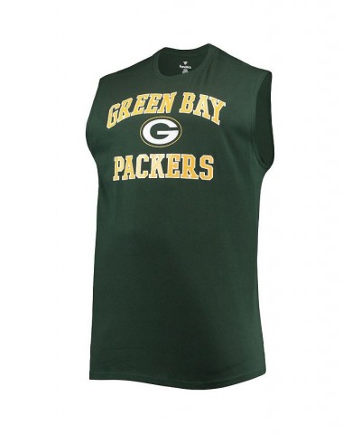 Men's Green Green Bay Packers Big and Tall Muscle Tank Top $17.64 T-Shirts