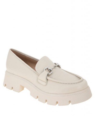 Women's Raylin Platform Loafer Stone Leather $65.33 Shoes