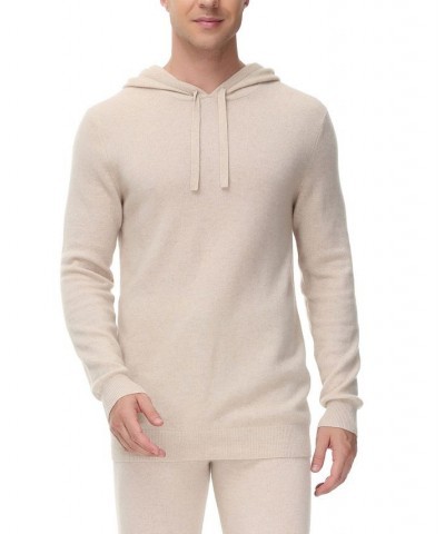 Men's Cashmere Lounge Hoodie White $51.53 Pajama