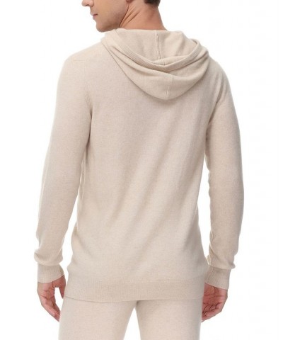 Men's Cashmere Lounge Hoodie White $51.53 Pajama