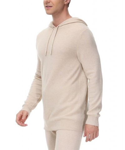 Men's Cashmere Lounge Hoodie White $51.53 Pajama