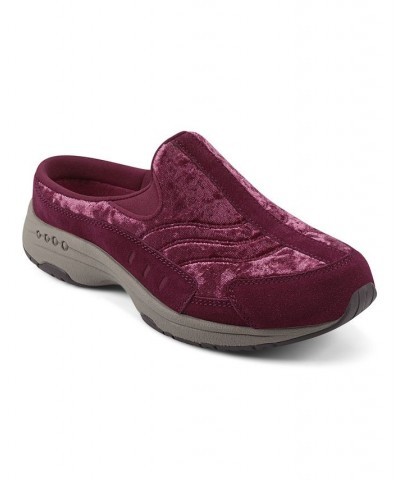 Women's Traveltime Round Toe Casual Slip-on Mules PD04 $41.87 Shoes