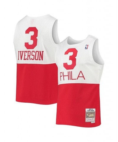 Men's Allen Iverson White Philadelphia 76ers 2003-04 Hardwood Classics Swingman Jersey $50.75 Jersey