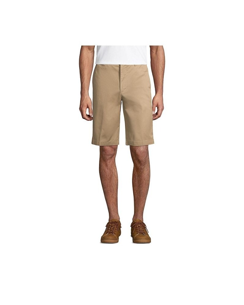 School Uniform Men's Plain Front Blend Chino Shorts Tan/Beige $29.97 Shorts