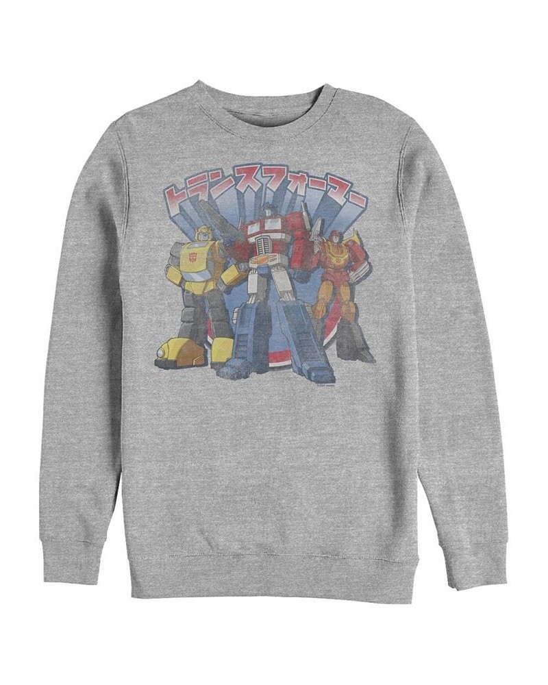 Men's Transformers Generations Kannji Fleece Sweatshirt Gray $24.18 Sweatshirt