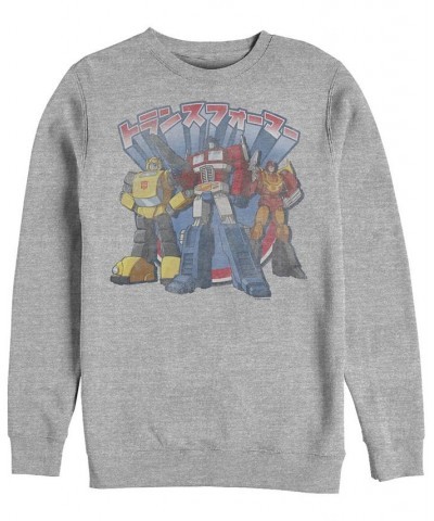 Men's Transformers Generations Kannji Fleece Sweatshirt Gray $24.18 Sweatshirt