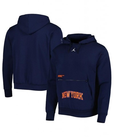 Men's Brand Navy New York Knicks Courtside Statement Edition Pullover Hoodie $32.85 Sweatshirt