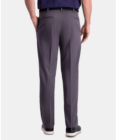 Men's Premium Comfort Khaki Classic-Fit 2-Way Stretch Wrinkle Resistant Flat Front Stretch Casual Pants Gray $22.00 Pants