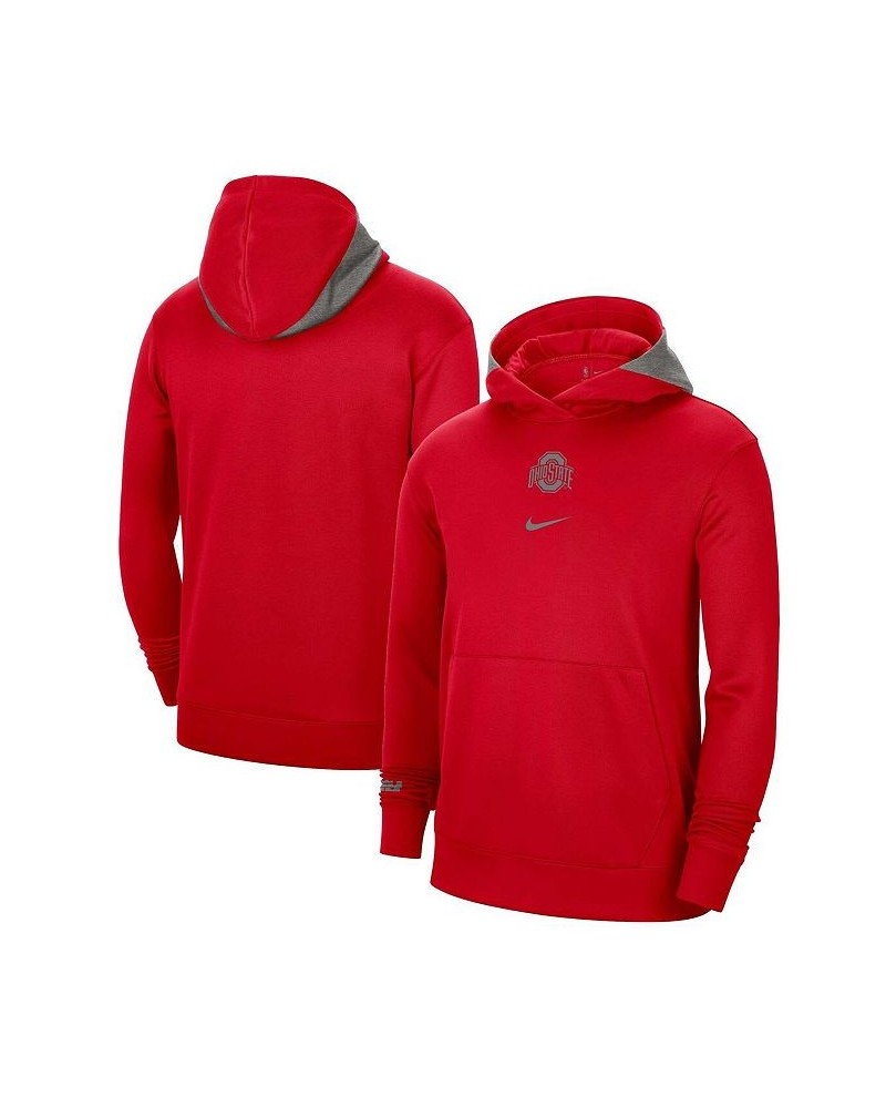 Men's Scarlet Ohio State Buckeyes Team Basketball Spotlight Performance Pullover Hoodie $40.79 Sweatshirt